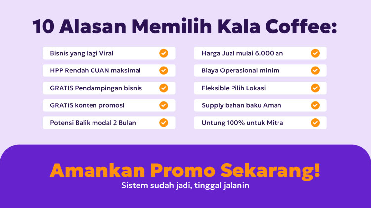 Kemitraan Peluang Bisnis Kopi Keliling Gerobak Sepeda Listrik Kala Coffee