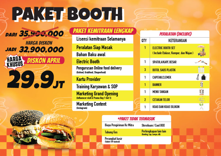 Kemitraan / Peluang Bisnis Burger Keliling Gerobak Listrik Bekel by Kampung Burger