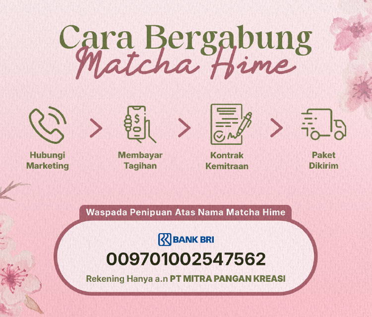 Kemitraan / Peluang Bisnis Matcha Kontainer Matcha Hime