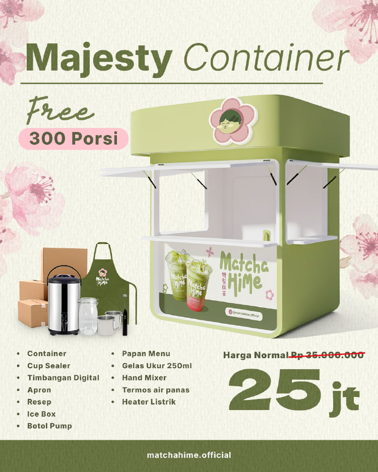 Kemitraan / Peluang Bisnis Matcha Kontainer Matcha Hime