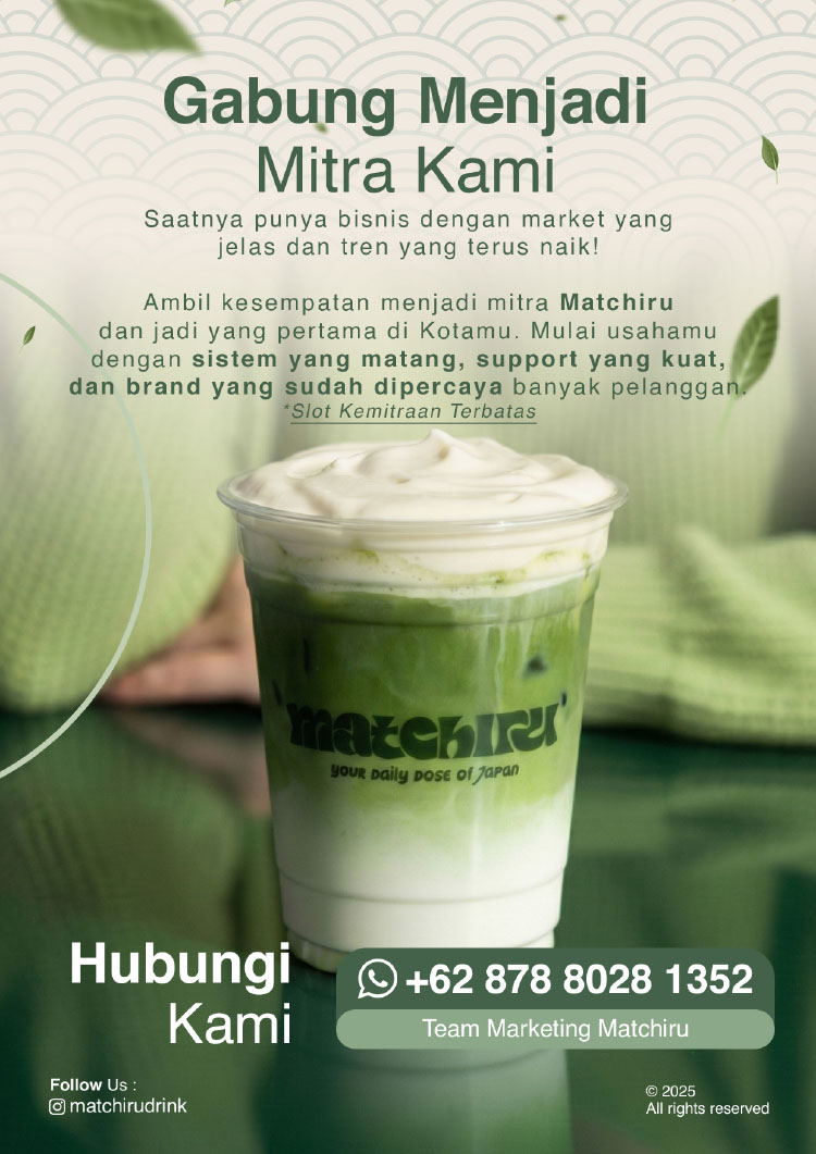 Kemitraan / Peluang Bisnis Matcha Cheese Drink Kekinian Kemitraan / Peluang Bisnis Matcha Cheese Drink Kekinian