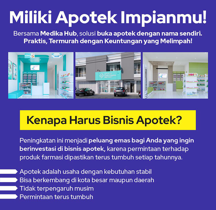 Kemitraan / Peluang Bisnis Apotek Modern Whitelabel Medika Hub