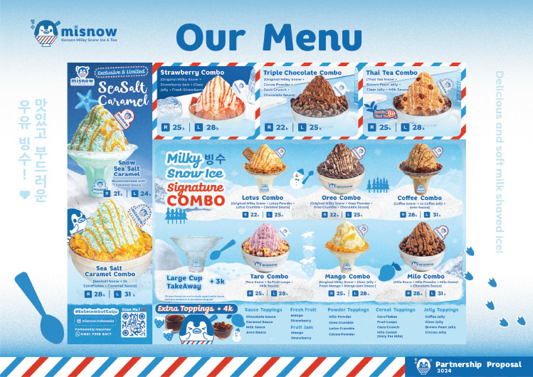 Misnow Kemitraan Peluang Bisnis Es Susu Salju & Dessert Korea