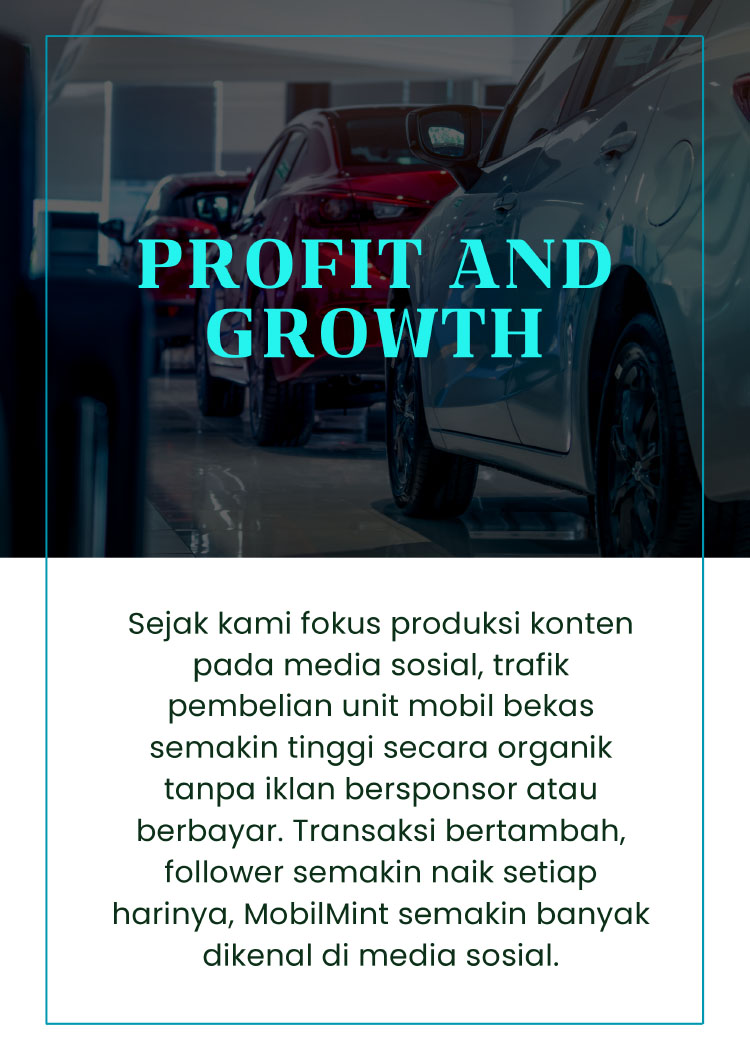 Kemitraan / Peluang Bisnis Showroom Mobil Bekas Kondisi Segar Berkualitas MobilMint