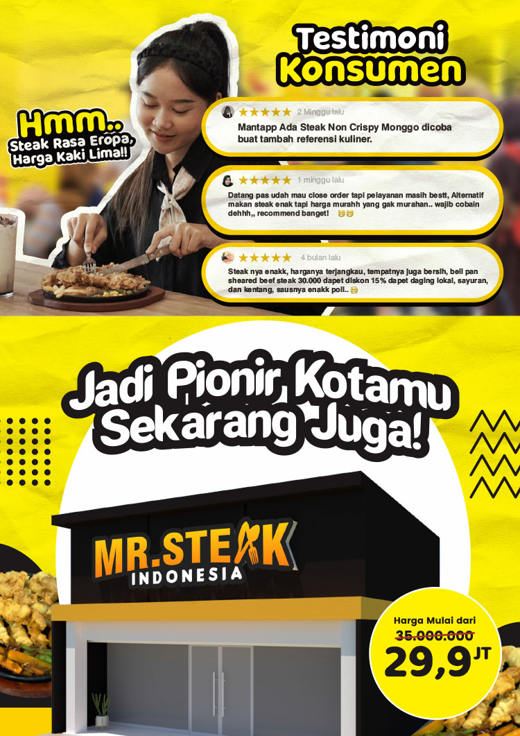 Kemitraan Peluang Bisnis Steak House Autopilot Mr. Steak Indonesia