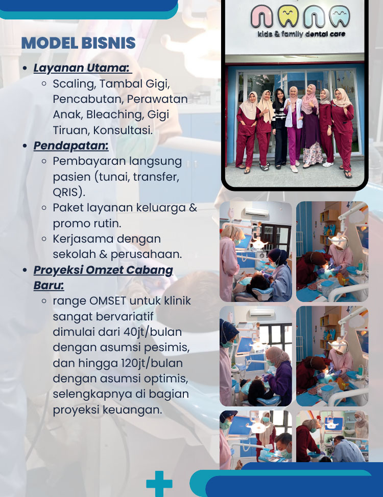 Kemitraan / Peluang Bisnis Klinik Gigi Spesialis Keluarga & Anak Nana Dental Care Kemitraan / Peluang Bisnis Klinik Gigi Spesialis Keluarga & Anak Nana Dental Care