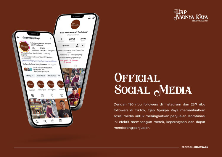 Kemitraan / Peluang Bisnis Cafe Jamu Kekinian Tjap Nyonya Kaya by Makko Group