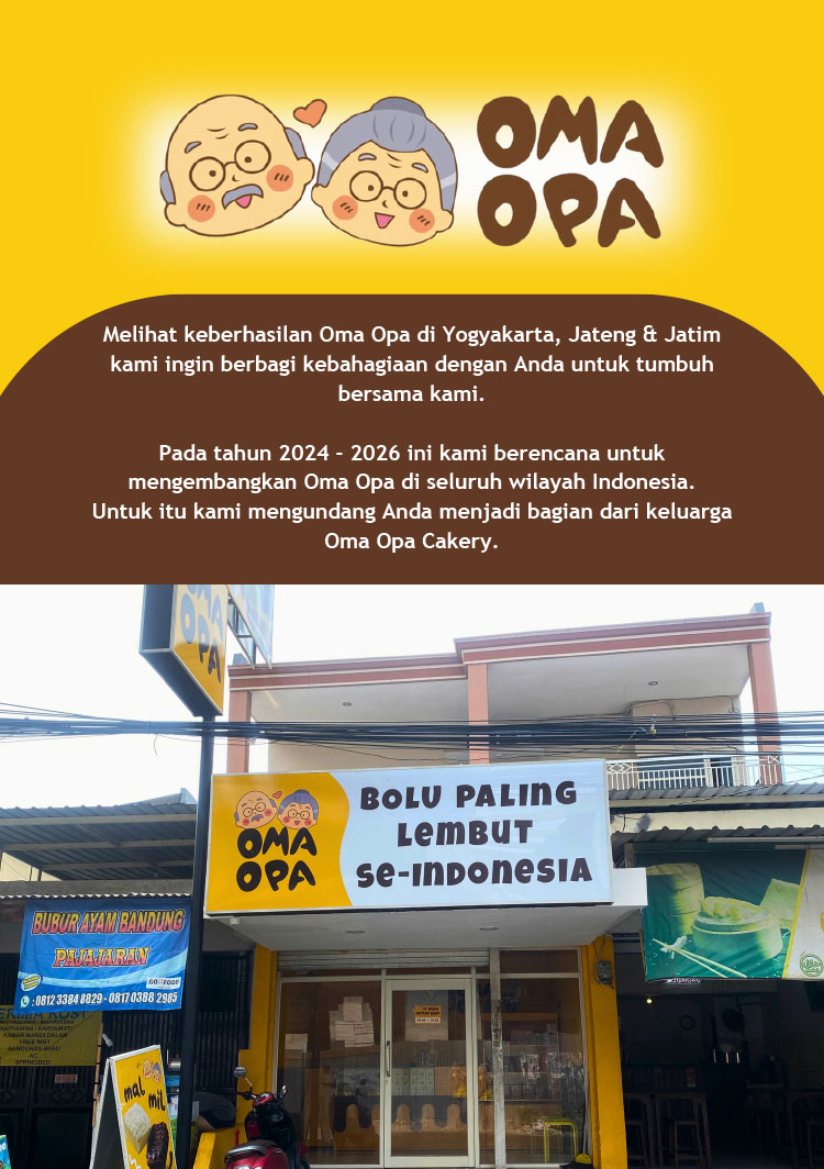 Kemitraan Peluang Bisnis Toko Kue Auto Pilot Oma Opa Cakery