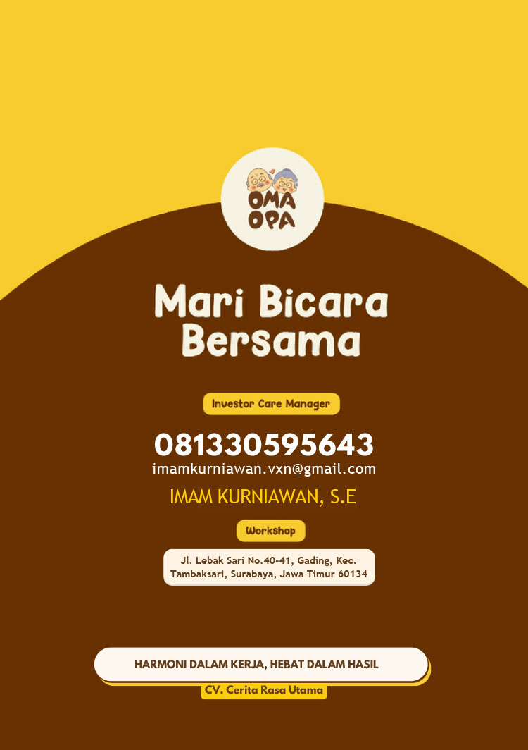 Kemitraan Peluang Bisnis Toko Kue Auto Pilot Oma Opa Cakery