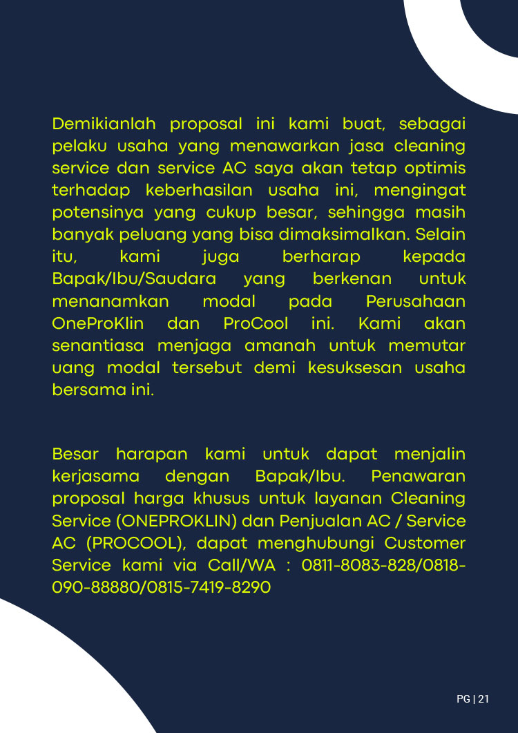Kemitraan Peluang Bisnis Jasa Kebersihan OneProKlin, Servis AC ProCool, &Renovasi Bangungan ProBangunDesign by One Pro Jasa