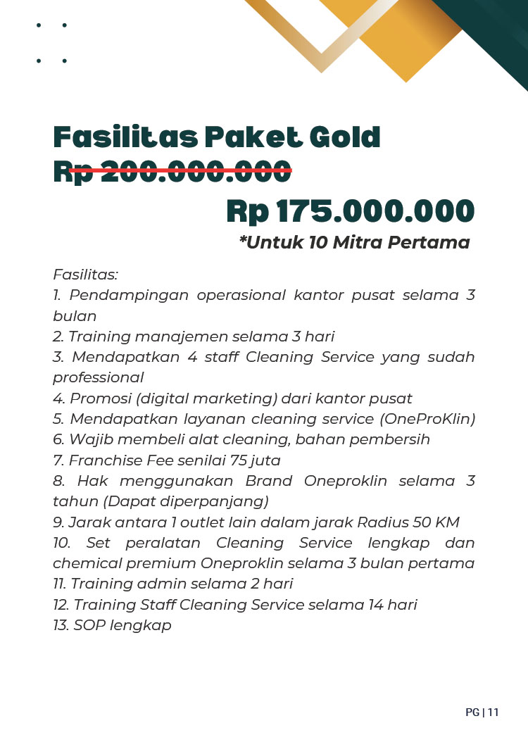 Kemitraan / Peluang Bisnis Jasa General & Deep Cleaning OneProKlin