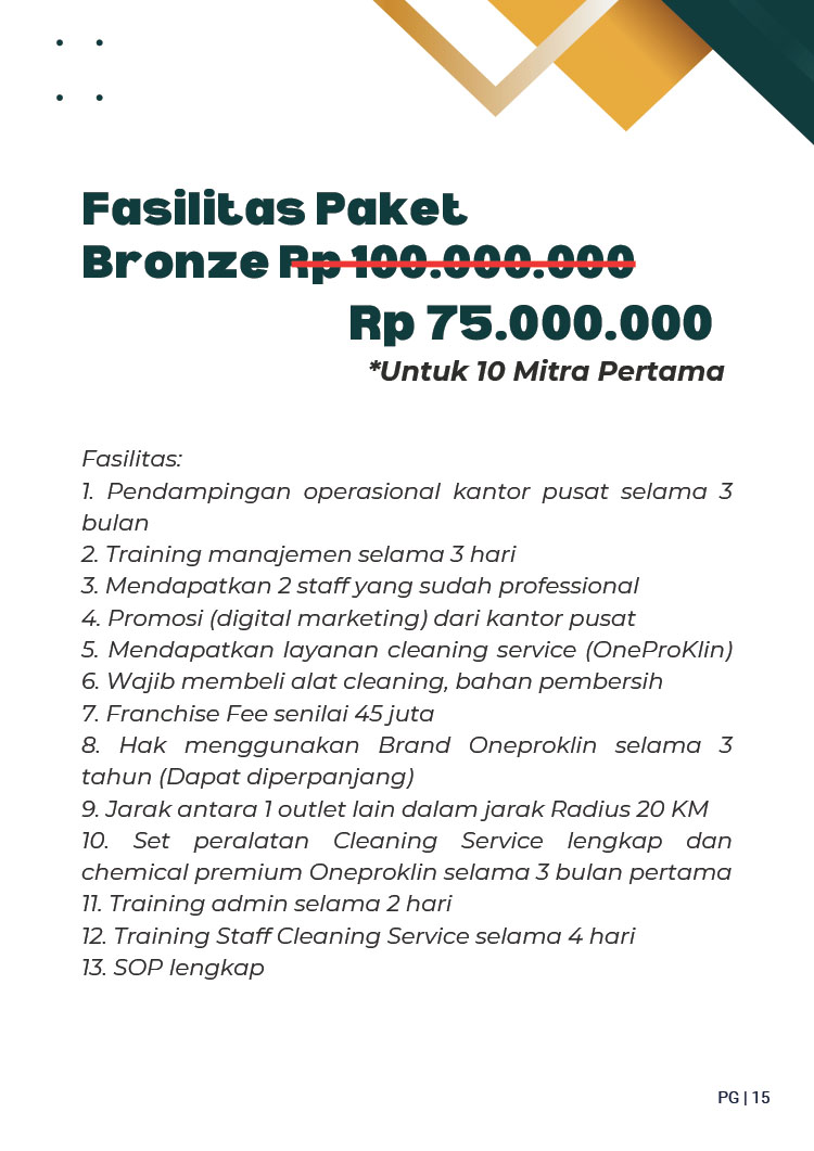 Kemitraan / Peluang Bisnis Jasa General & Deep Cleaning OneProKlin