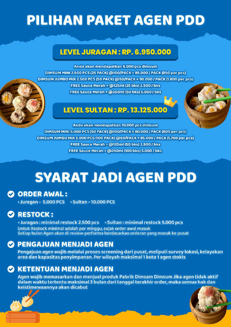 Peluang Bisnis Agen Distributor Frozen Food Aneka Dimsum Padimdim