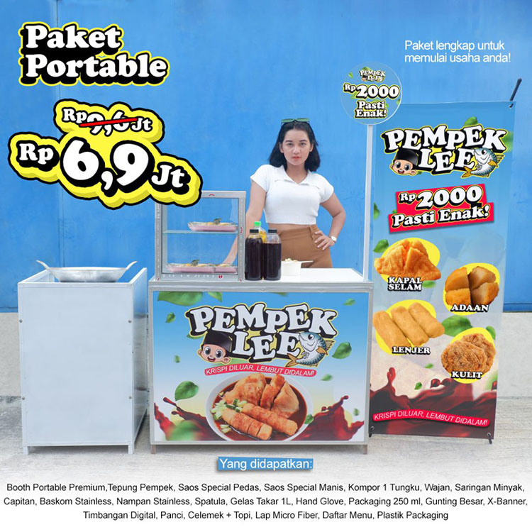 Kemitraan Peluang Bisnis Pempek Gerobakan Modal Kecil Pempek Lee