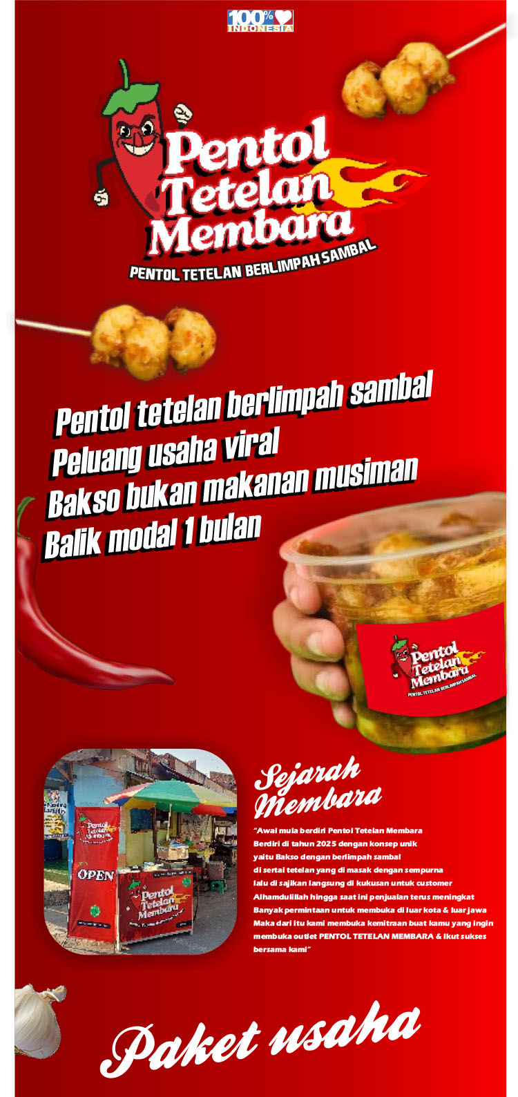Kemitraan / Peluang Bisnis Pentol Pedas Pentol Tetelan Membara
