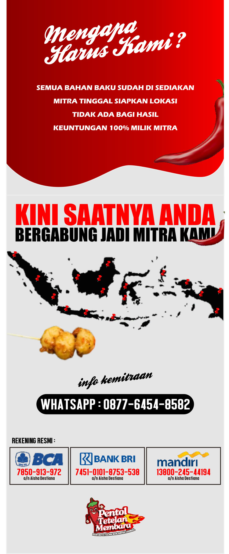 Kemitraan / Peluang Bisnis Pentol Pedas Pentol Tetelan Membara