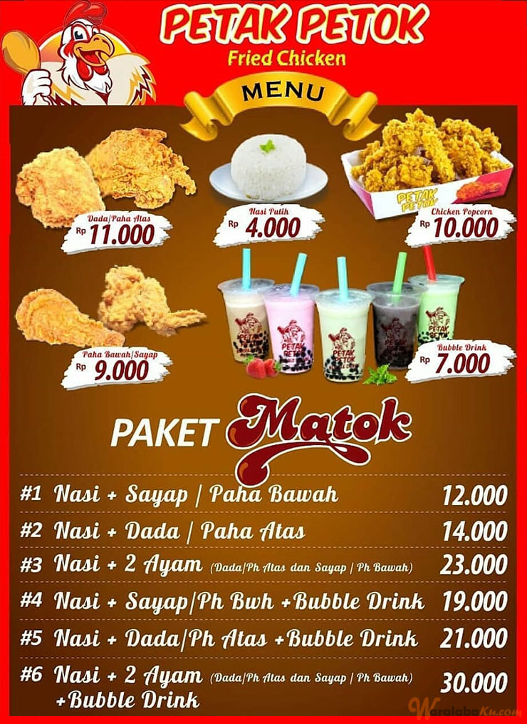 Franchise Petak Petok Fried Chicken ~ Peluang Bisnis Ayam Goreng Geprek Fast Food