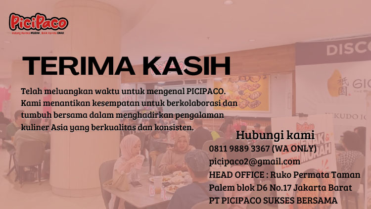 Kemitraan / Peluang Restoran Asia & Nusantara PiciPaco