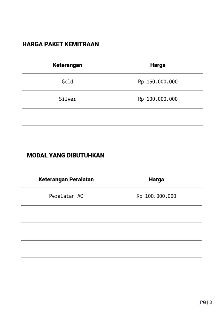 Kemitraan / Peluang Bisnis Jasa Service & Cuci AC Procool