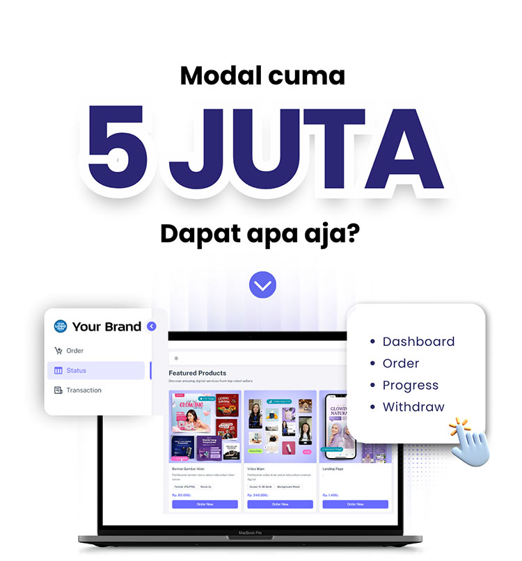 Kemitraan / Peluang Bisnis Agensi Digital Roket Market, Jasa Desain, Website & Konten Sosmed