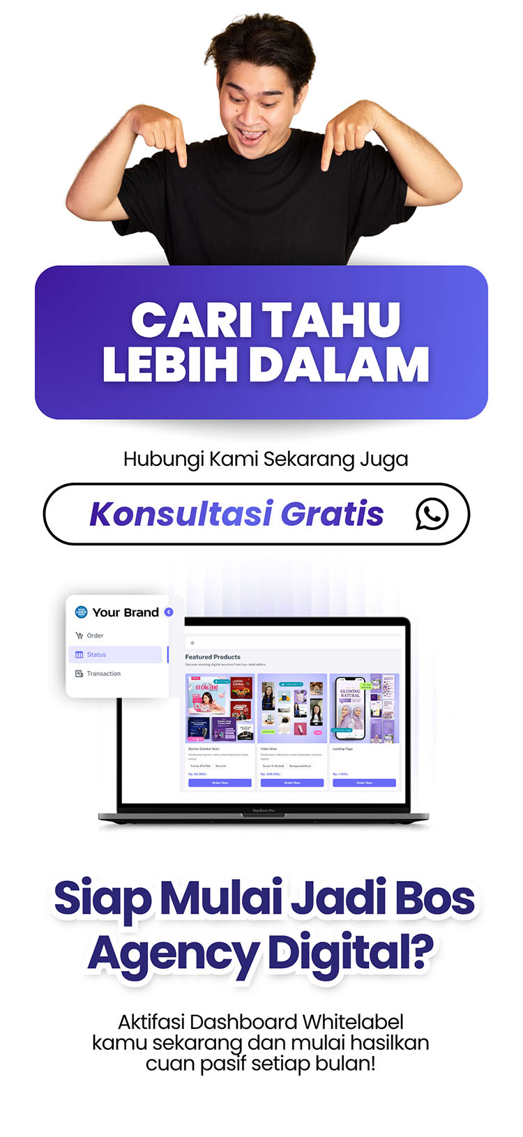 Kemitraan / Peluang Bisnis Agensi Digital Roket Market, Jasa Desain, Website & Konten Sosmed