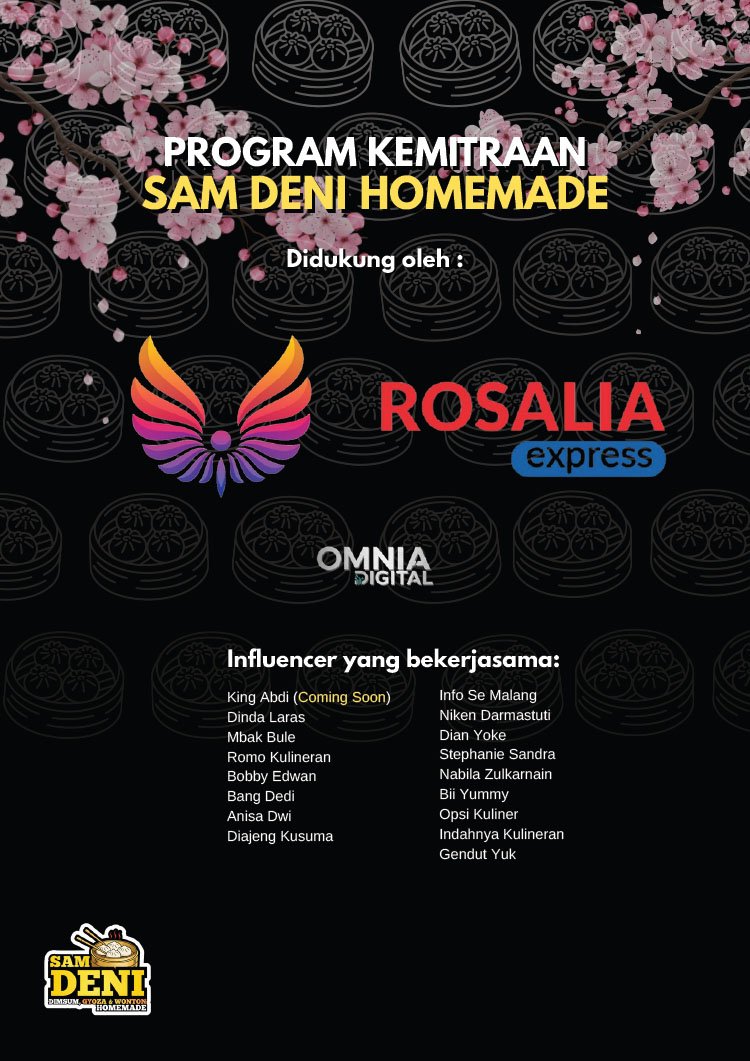 Kemitraan / Peluang Bisnis Dimsum, Gyoza, Wonton Homemade Sam Deni Kemitraan / Peluang Bisnis Dimsum, Gyoza, Wonton Homemade Sam Deni