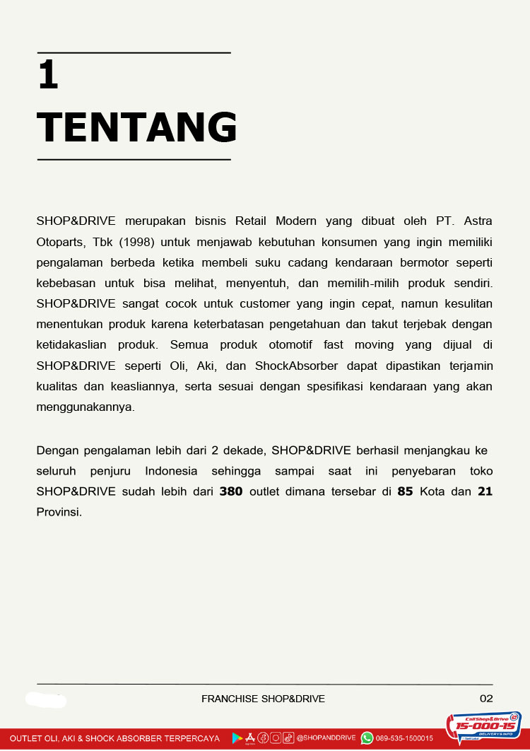 Kemitraan / Peluang Bisnis Suku Cadang & Bengkel Kendaraan Shop & Drive Kemitraan / Peluang Bisnis Suku Cadang & Bengkel Kendaraan Shop & Drive