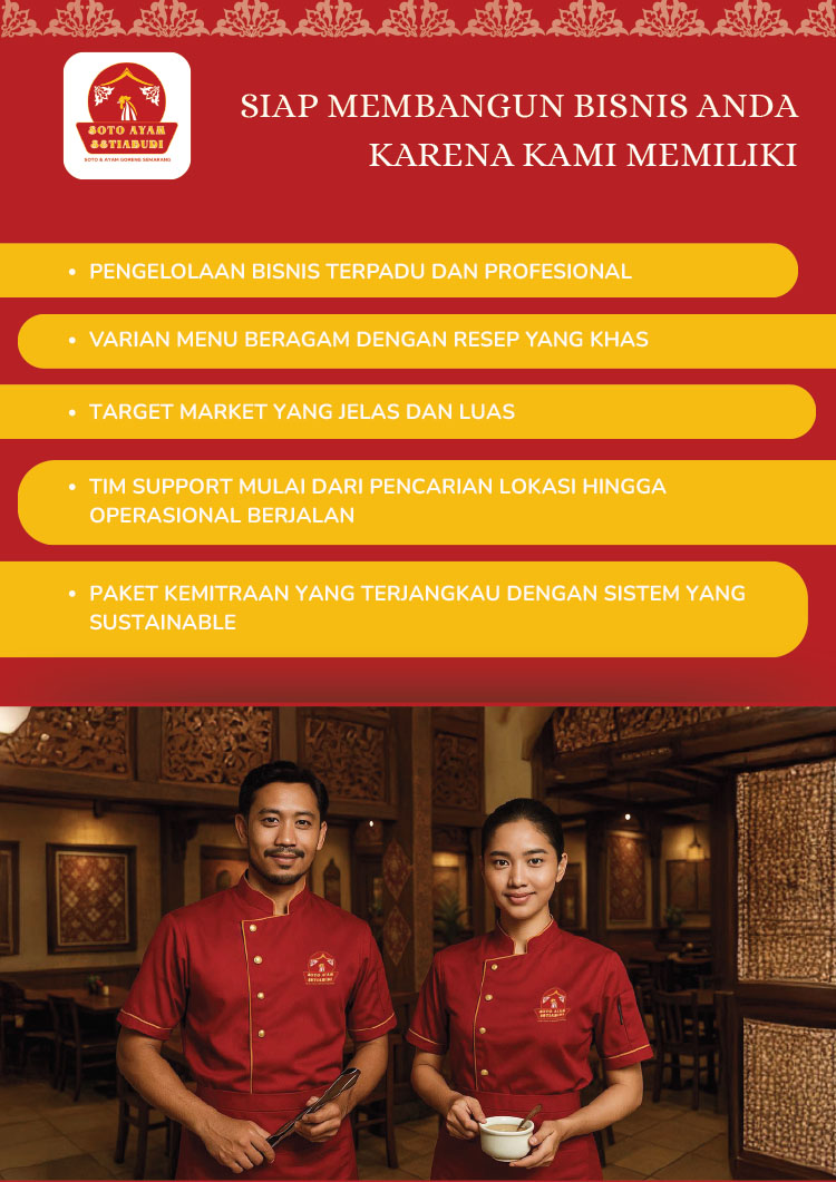 Kemitraan / Peluang Bisnis Restoran Tradisional Soto & Ayam Goreng Setiabudi