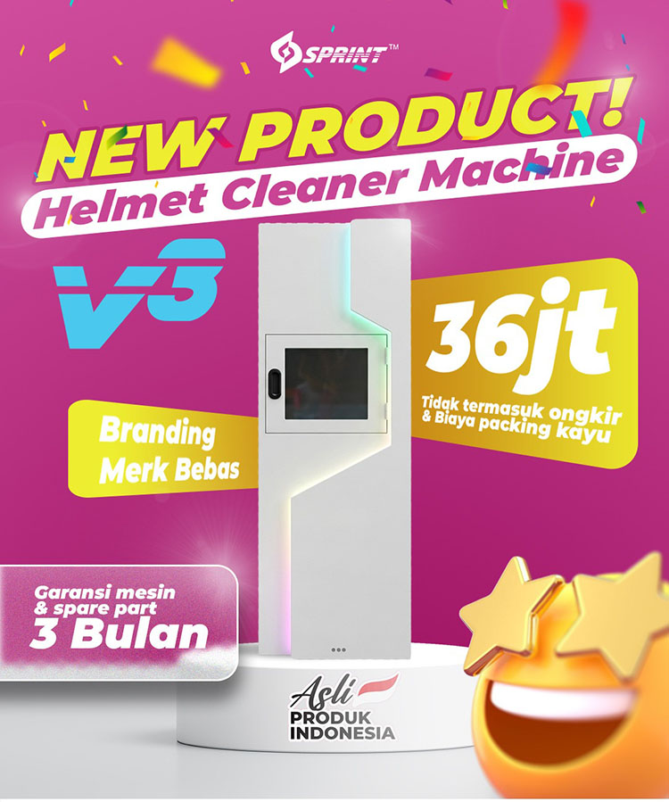 Produk Baru Vending Mesin Cuci Helm Otomatis Sprint V3 Produk Baru Vending Mesin Cuci Helm Otomatis Sprint V3