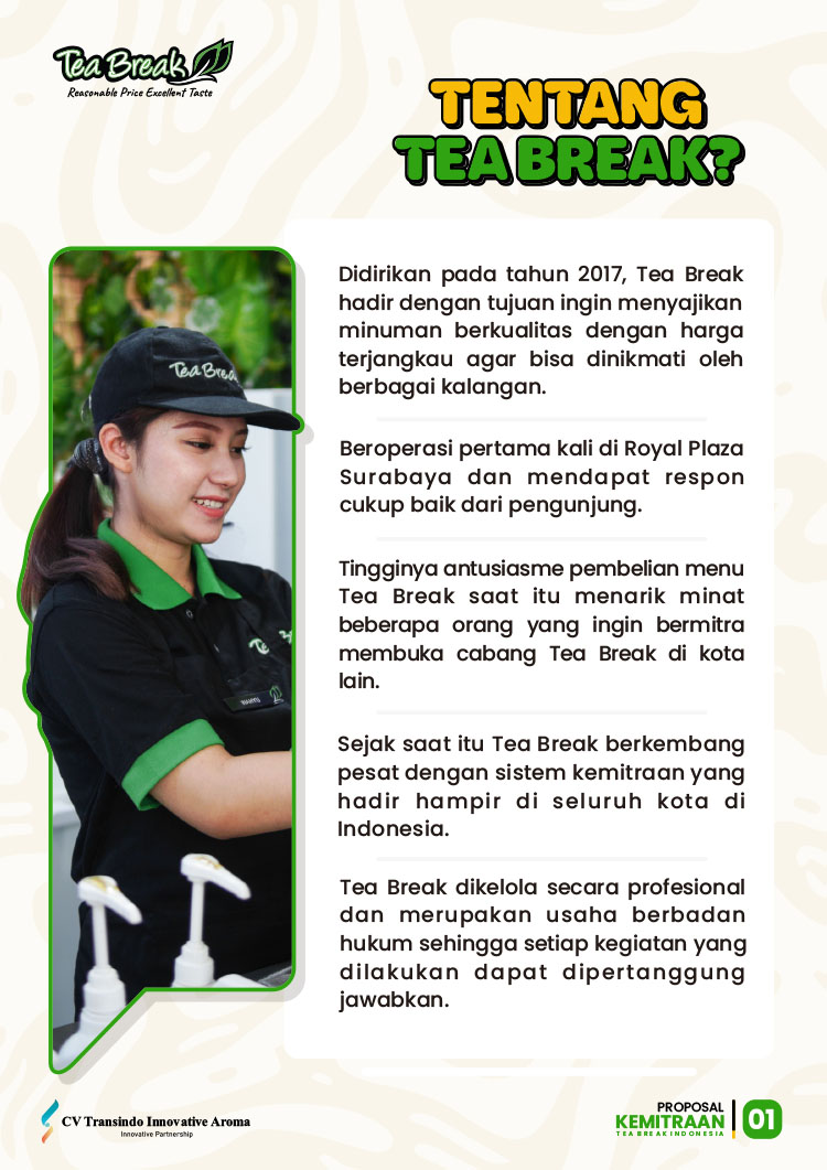 Kemitraan / Peluang Bisnis Minuman Kekinian, Teh, & Es Krim Keliling Tea Break Kemitraan / Peluang Bisnis Minuman Kekinian, Teh, & Es Krim Keliling Tea Break
