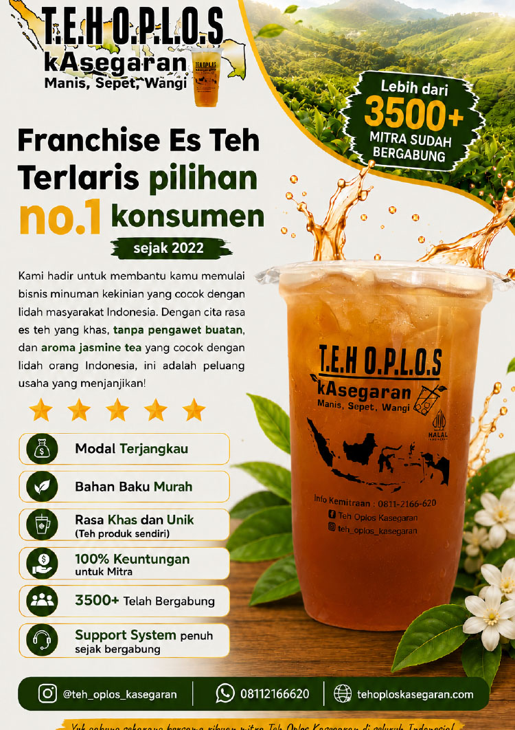 Kemitraan / Peluang Bisnis Modal Kecil Es Teh Oplos Kasegaran Kemitraan / Peluang Bisnis Modal Kecil Es Teh Oplos Kasegaran