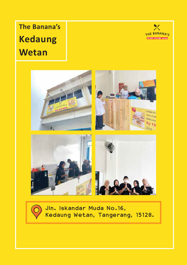 Kemitraan / Peluang Bisnis Pisang Nugget, Ayam Geprek, Sate Taichan The Banana's