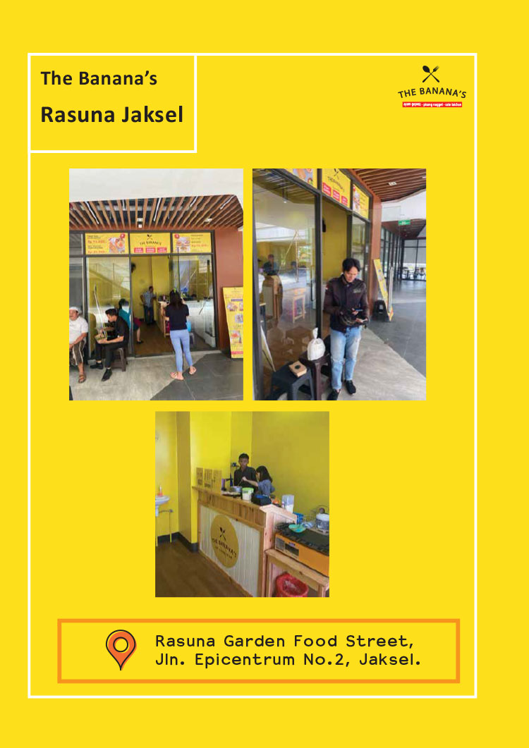 Kemitraan / Peluang Bisnis Pisang Nugget, Ayam Geprek, Sate Taichan The Banana's
