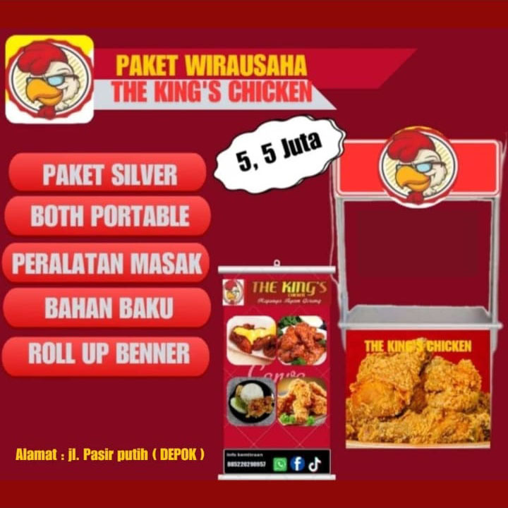 Franchise Peluang Usaha Fried Chicken The Kings Chicken Paket Booth Portable