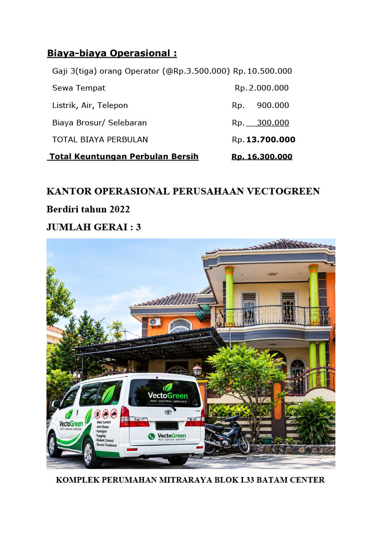 Kemitraan / Peluang Bisnis Jasa Pengendali Hama Pest Control VectoGreen Kemitraan / Peluang Bisnis Jasa Pengendali Hama Pest Control VectoGreen