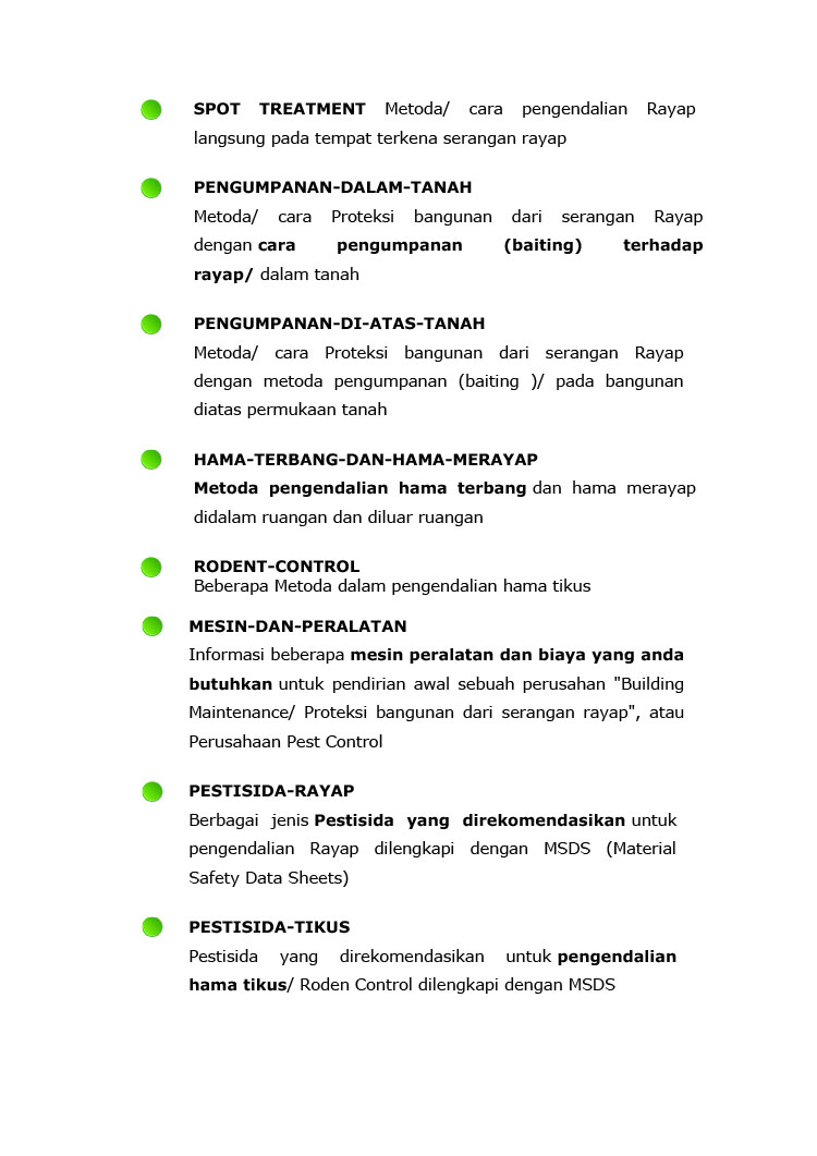 Kemitraan / Peluang Bisnis Jasa Pengendali Hama Pest Control VectoGreen Kemitraan / Peluang Bisnis Jasa Pengendali Hama Pest Control VectoGreen