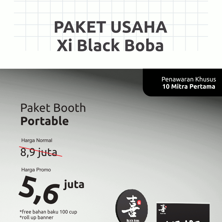 Franchise Peluang Usaha Minuman Boba - Xi Black Boba