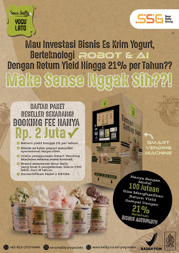 Kemitraan Peluang Bisnis Vending Machine Ice Cream Yogulato Sour Sally