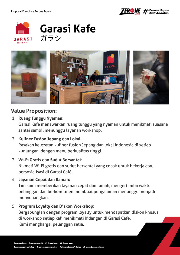 Kemitraan / Peluang Bisnis Perawatan Mobil Zerone Autocare & Garasi Kafe