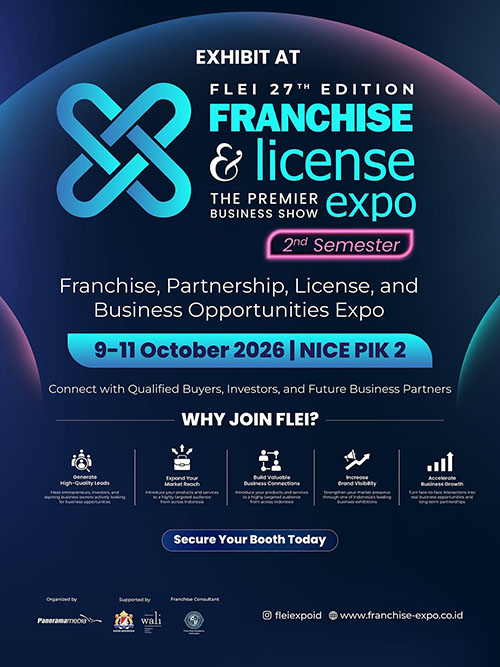 Pameran Franchise & License Expo Indonesia (FLEI) 27th Oktober 2026 @ NICE PIK2